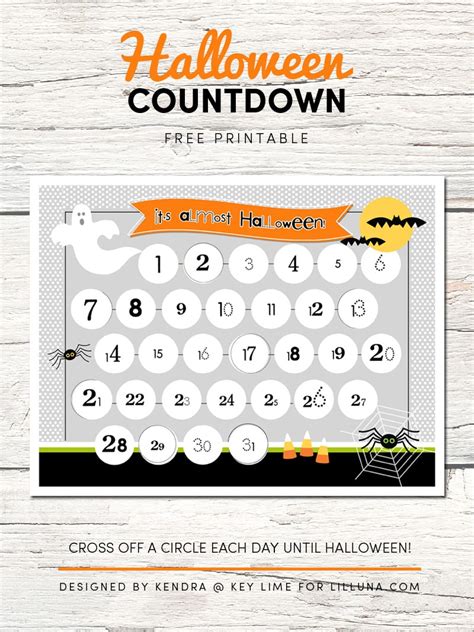 Printable Halloween Countdown Calendar